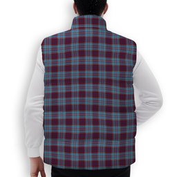 ScotsTee Shop Scottish Royal Canadian Air Force Modern Premium Tartan Puffer Vest Winter White Duck Down Vest Sleeveless