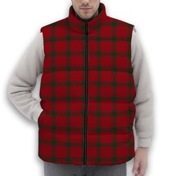 ScotsTee Shop Scottish Ross 2 Premium Tartan Puffer Vest Winter White Duck Down Vest Sleeveless