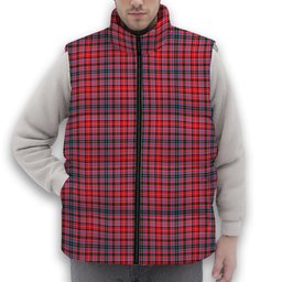 ScotsTee Shop Scottish Udny Premium Tartan Puffer Vest Winter White Duck Down Vest Sleeveless