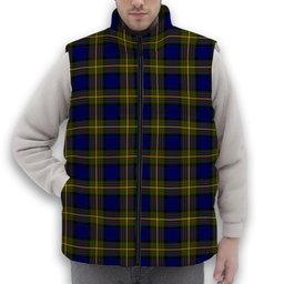 ScotsTee Shop Scottish Moore Premium Tartan Puffer Vest Winter White Duck Down Vest Sleeveless