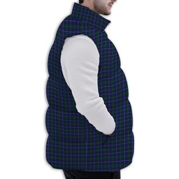 ScotsTee Shop Scottish Isle of Harris Premium Tartan Puffer Vest Winter White Duck Down Vest Sleeveless