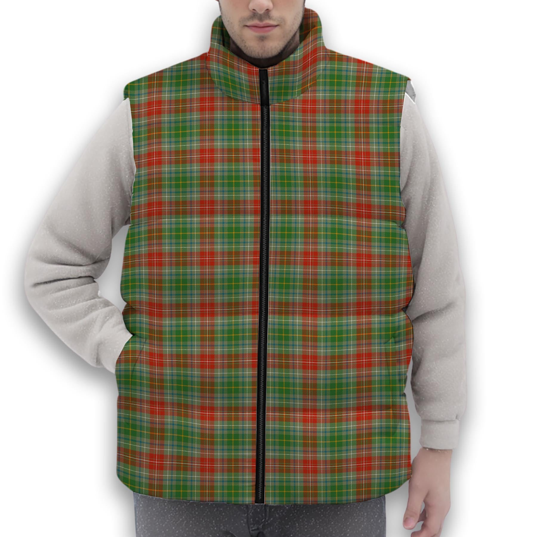 ScotsTee Shop Scottish Muirhead Ancient Premium Tartan Puffer Vest Winter White Duck Down Vest Sleeveless