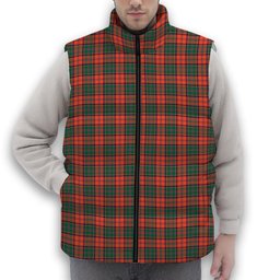ScotsTee Shop Scottish Stewart of Appin Ancient Premium Tartan Puffer Vest Winter White Duck Down Vest Sleeveless
