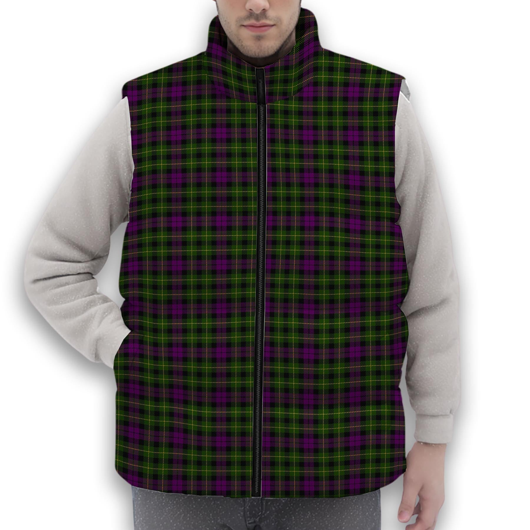 ScotsTee Shop Scottish Wilsons 064 Premium Tartan Puffer Vest Winter White Duck Down Vest Sleeveless