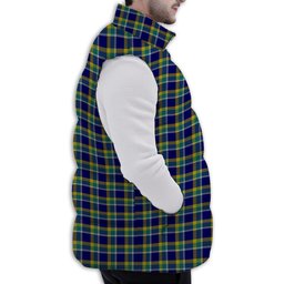 ScotsTee Shop Scottish Johnston Timothy Premium Tartan Puffer Vest Winter White Duck Down Vest Sleeveless