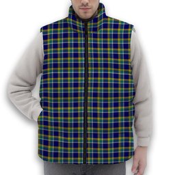 ScotsTee Shop Scottish Johnston Timothy Premium Tartan Puffer Vest Winter White Duck Down Vest Sleeveless