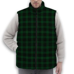 ScotsTee Shop Scottish Graham Premium Tartan Puffer Vest Winter White Duck Down Vest Sleeveless