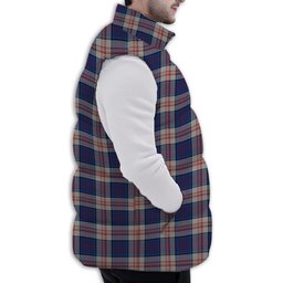 ScotsTee Shop Scottish Stewart of Appin Hunting Dress Premium Tartan Puffer Vest Winter White Duck Down Vest Sleeveless