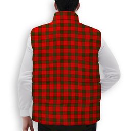 ScotsTee Shop Scottish Herries Premium Tartan Puffer Vest Winter White Duck Down Vest Sleeveless