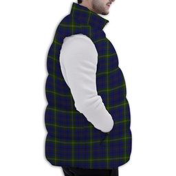 ScotsTee Shop Scottish Joss Premium Tartan Puffer Vest Winter White Duck Down Vest Sleeveless