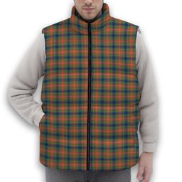 ScotsTee Shop Scottish Wilson Ancient Premium Tartan Puffer Vest Winter White Duck Down Vest Sleeveless