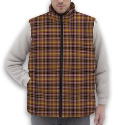 ScotsTee Shop Scottish MacKay of Strathnaver Ancient Premium Tartan Puffer Vest Winter White Duck Down Vest Sleeveless