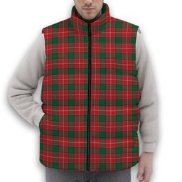 ScotsTee Shop Scottish Rattray Ancient Premium Tartan Puffer Vest Winter White Duck Down Vest Sleeveless