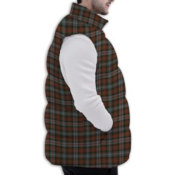 ScotsTee Shop Scottish Murray of Atholl Weathered Premium Tartan Puffer Vest Winter White Duck Down Vest Sleeveless
