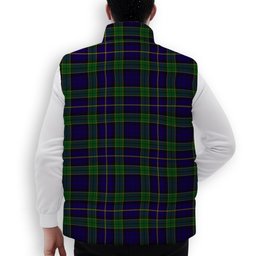 ScotsTee Shop Scottish Mulholland Premium Tartan Puffer Vest Winter White Duck Down Vest Sleeveless