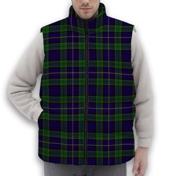 ScotsTee Shop Scottish Mulholland Premium Tartan Puffer Vest Winter White Duck Down Vest Sleeveless