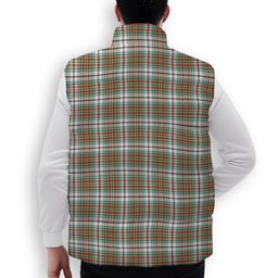 ScotsTee Shop Scottish MacBain Dress Ancient Premium Tartan Puffer Vest Winter White Duck Down Vest Sleeveless