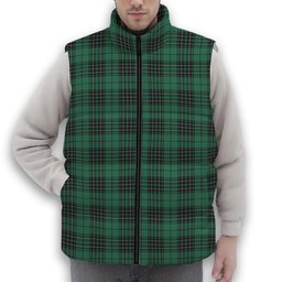 ScotsTee Shop Scottish McLean Hunting Ancient Premium Tartan Puffer Vest Winter White Duck Down Vest Sleeveless