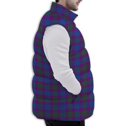 ScotsTee Shop Scottish Lang Modern Clan Premium Tartan Puffer Vest Winter White Duck Down Vest Sleeveless