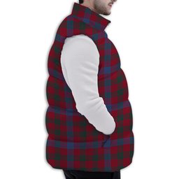 ScotsTee Shop Scottish Laing Artefact Modern Premium Tartan Puffer Vest Winter White Duck Down Vest Sleeveless