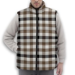 ScotsTee Shop Scottish Hogg Ancient Premium Tartan Puffer Vest Winter White Duck Down Vest Sleeveless