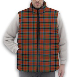 ScotsTee Shop Scottish MacCracken Ancient Premium Tartan Puffer Vest Winter White Duck Down Vest Sleeveless