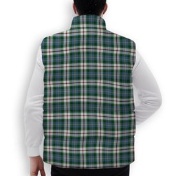 ScotsTee Shop Scottish MacLeod Of Californian Ancient Premium Tartan Puffer Vest Winter White Duck Down Vest Sleeveless