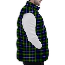 ScotsTee Shop Scottish MacNeill of Barra Modern Premium Tartan Puffer Vest Winter White Duck Down Vest Sleeveless