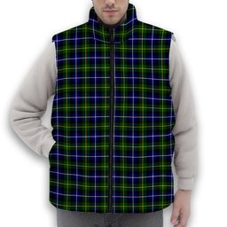 ScotsTee Shop Scottish MacNeill of Barra Modern Premium Tartan Puffer Vest Winter White Duck Down Vest Sleeveless