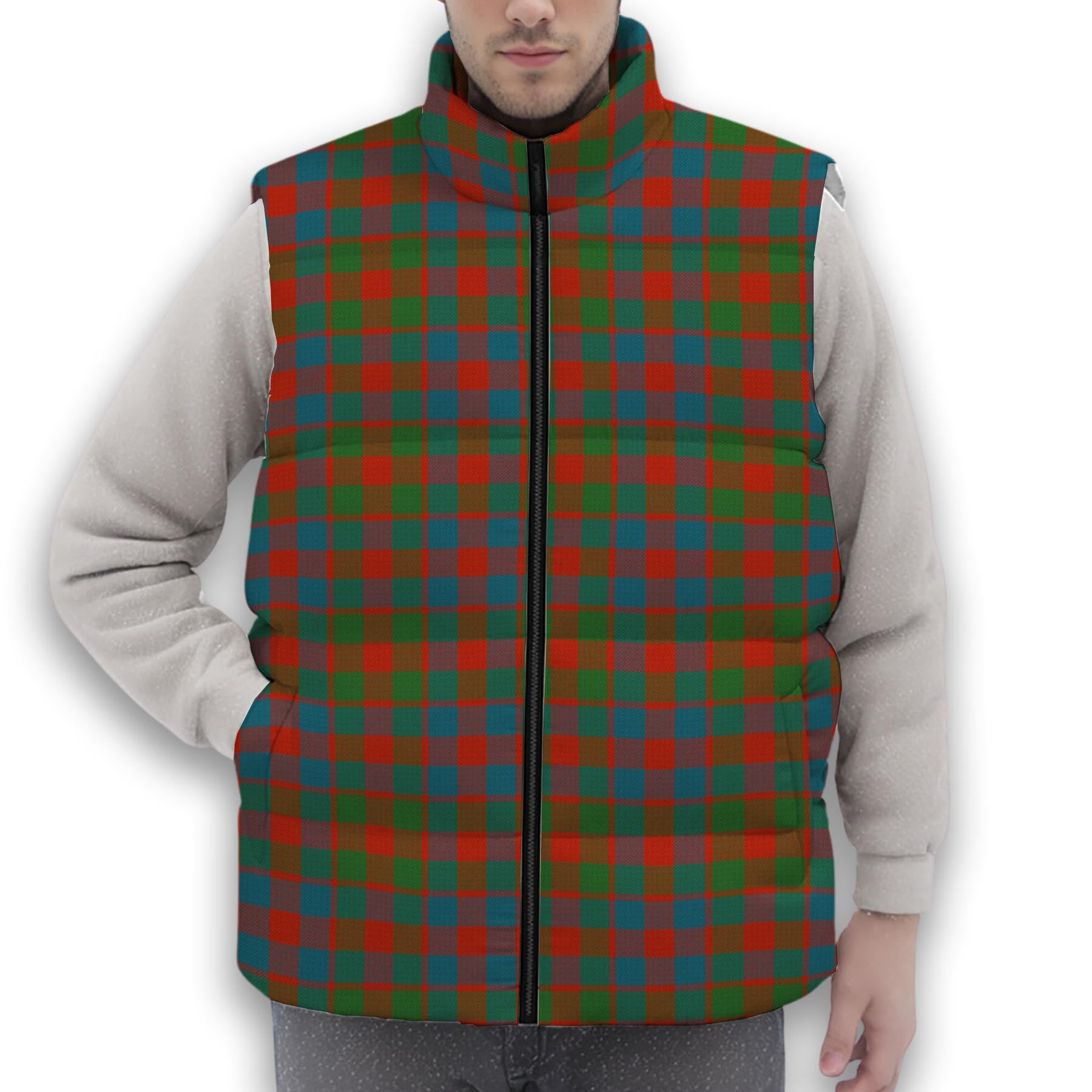 ScotsTee Shop Scottish McGowan Ancient Premium Tartan Puffer Vest Winter White Duck Down Vest Sleeveless