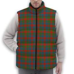 ScotsTee Shop Scottish McGowan Ancient Premium Tartan Puffer Vest Winter White Duck Down Vest Sleeveless