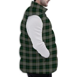 ScotsTee Shop Scottish Kelso Premium Tartan Puffer Vest Winter White Duck Down Vest Sleeveless