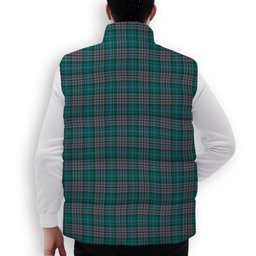 ScotsTee Shop Scottish Ralston USA Modern Premium Tartan Puffer Vest Winter White Duck Down Vest Sleeveless
