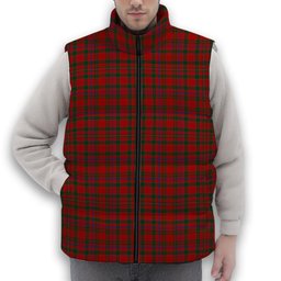 ScotsTee Shop Scottish MacAlister 1820 Premium Tartan Puffer Vest Winter White Duck Down Vest Sleeveless