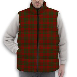 ScotsTee Shop Scottish Livingstone 2 Premium Tartan Puffer Vest Winter White Duck Down Vest Sleeveless