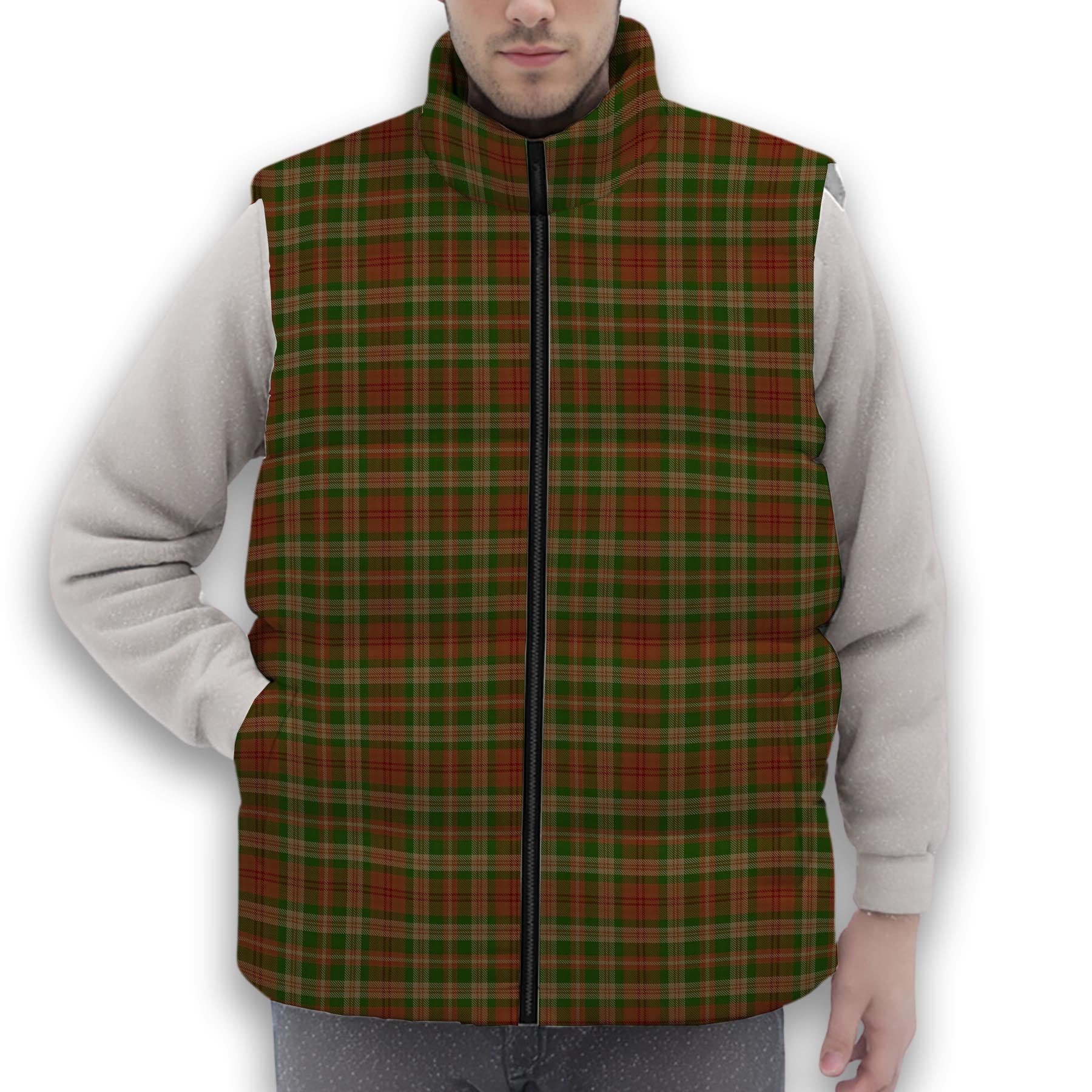 ScotsTee Shop Scottish Pierce Premium Tartan Puffer Vest Winter White Duck Down Vest Sleeveless