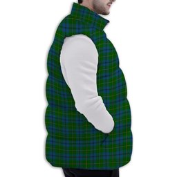 ScotsTee Shop Scottish Johnstone Premium Tartan Puffer Vest Winter White Duck Down Vest Sleeveless