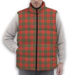 ScotsTee Shop Scottish Grant Ancient Premium Tartan Puffer Vest Winter White Duck Down Vest Sleeveless