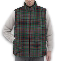 ScotsTee Shop Scottish Russell Old Ancient Premium Tartan Puffer Vest Winter White Duck Down Vest Sleeveless