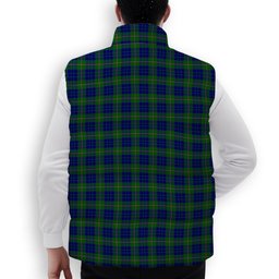 ScotsTee Shop Scottish Noel Premium Tartan Puffer Vest Winter White Duck Down Vest Sleeveless