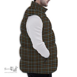 ScotsTee Shop Scottish Gordon Weathered Premium Tartan Puffer Vest Winter White Duck Down Vest Sleeveless