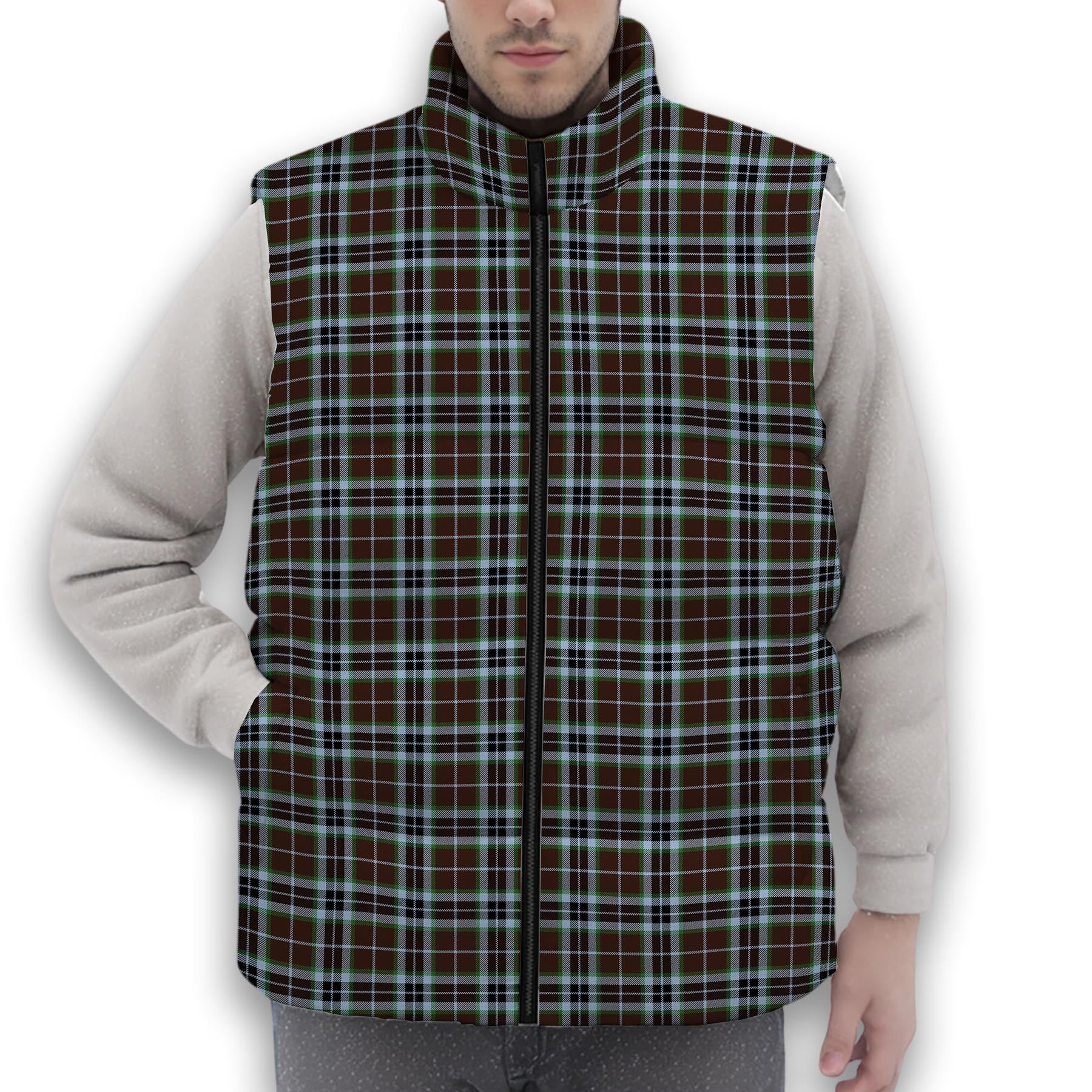 ScotsTee Shop Scottish MacThomas Hunting Modern Premium Tartan Puffer Vest Winter White Duck Down Vest Sleeveless