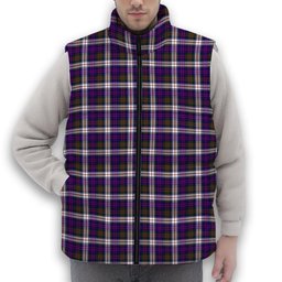 ScotsTee Shop Scottish MacDonald Dress Modern SC Premium Tartan Puffer Vest Winter White Duck Down Vest Sleeveless