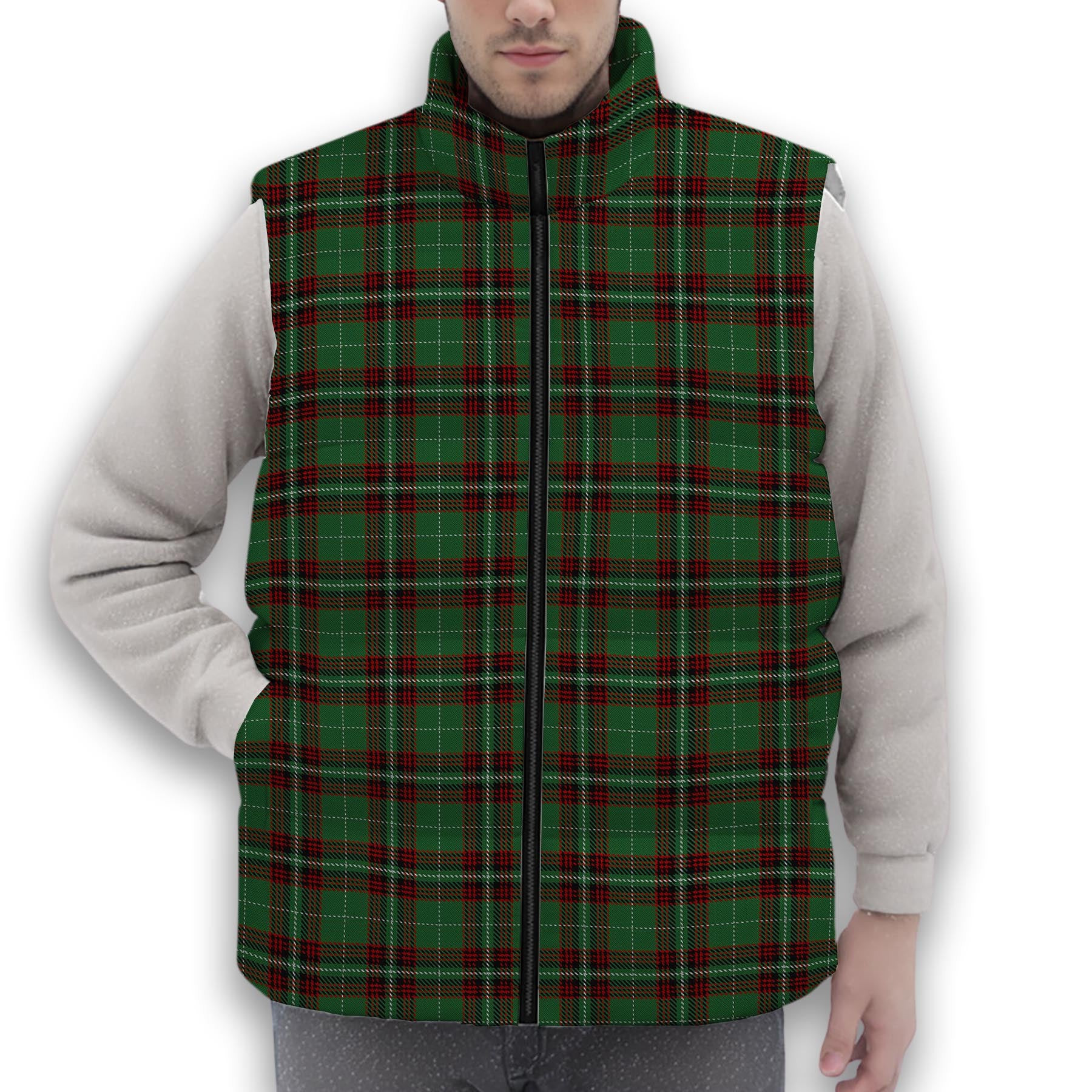 ScotsTee Shop Scottish Kiernan Premium Tartan Puffer Vest Winter White Duck Down Vest Sleeveless