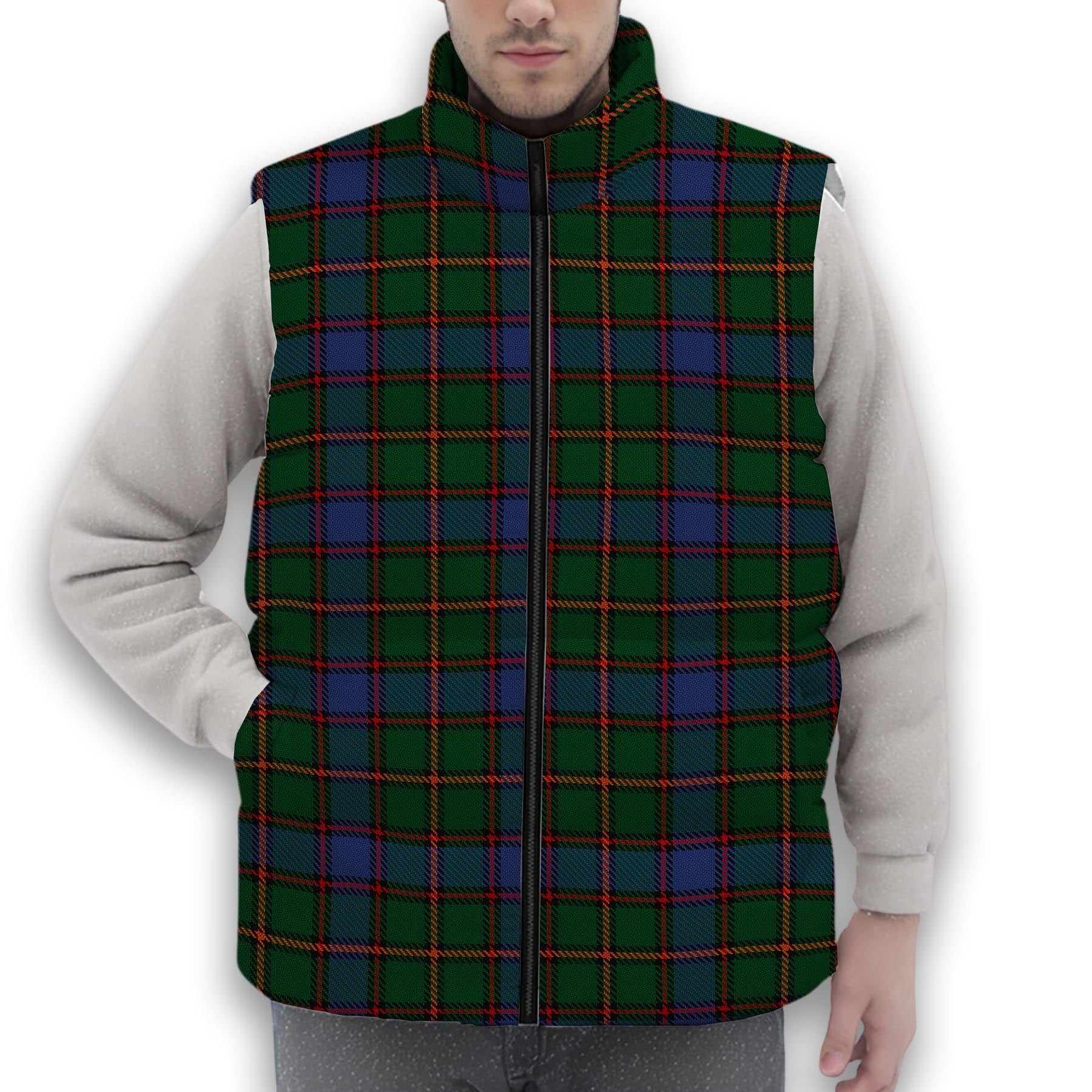 ScotsTee Shop Scottish Skene Premium Tartan Puffer Vest Winter White Duck Down Vest Sleeveless