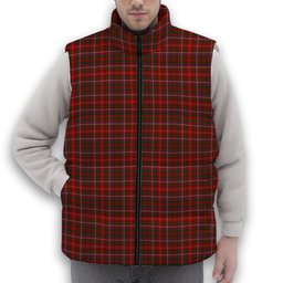 ScotsTee Shop Scottish MacDougall 1850 2 Premium Tartan Puffer Vest Winter White Duck Down Vest Sleeveless
