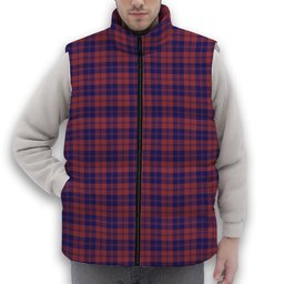 ScotsTee Shop Scottish MacGregor of Glengyle Premium Tartan Puffer Vest Winter White Duck Down Vest Sleeveless