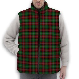 ScotsTee Shop Scottish Sawyer Premium Tartan Puffer Vest Winter White Duck Down Vest Sleeveless