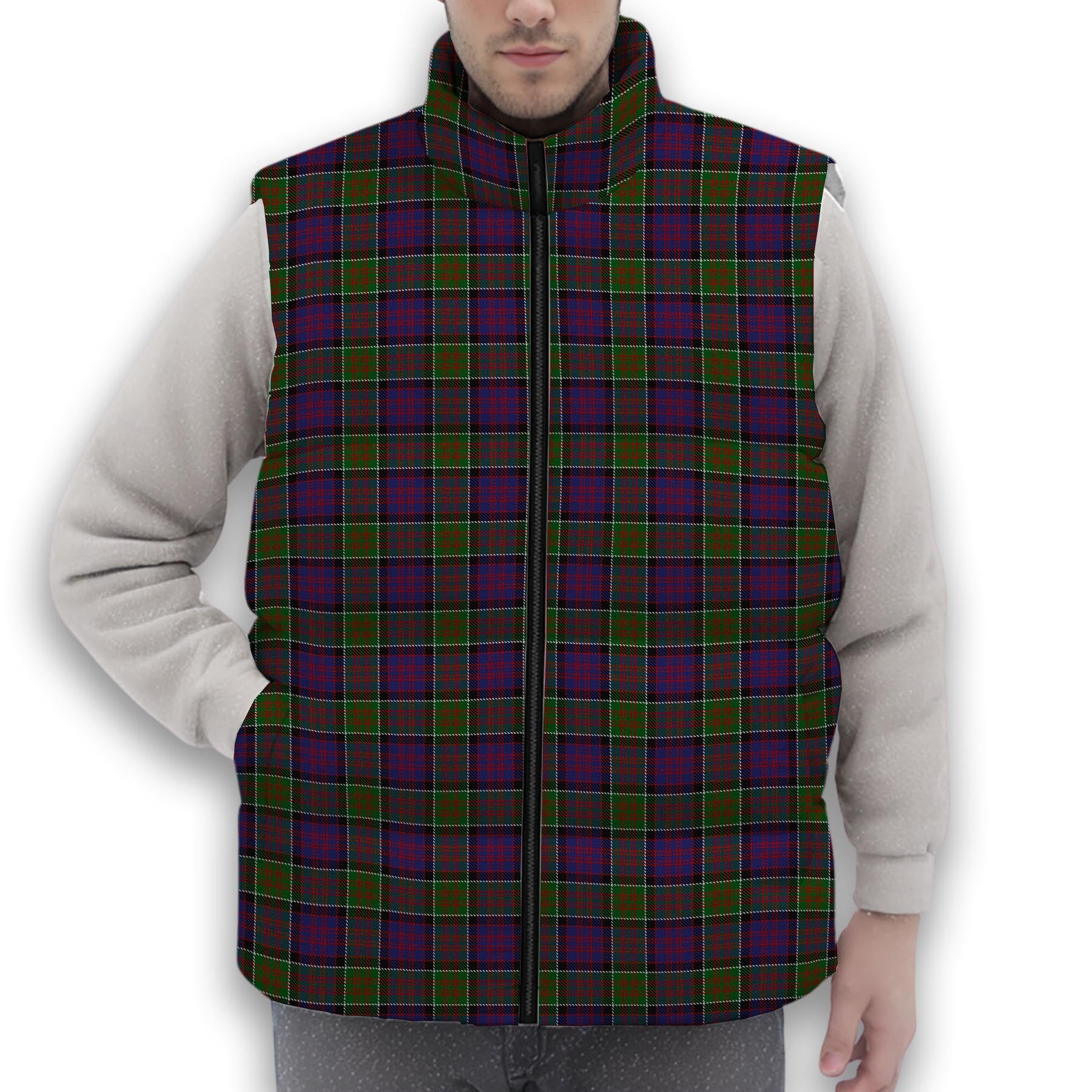 ScotsTee Shop Scottish MacDonald of Clan Ranald Modern Premium Tartan Puffer Vest Winter White Duck Down Vest Sleeveless