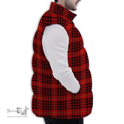 ScotsTee Shop Scottish McDonald of Ardnamurchan Modern Premium Tartan Puffer Vest Winter White Duck Down Vest Sleeveless
